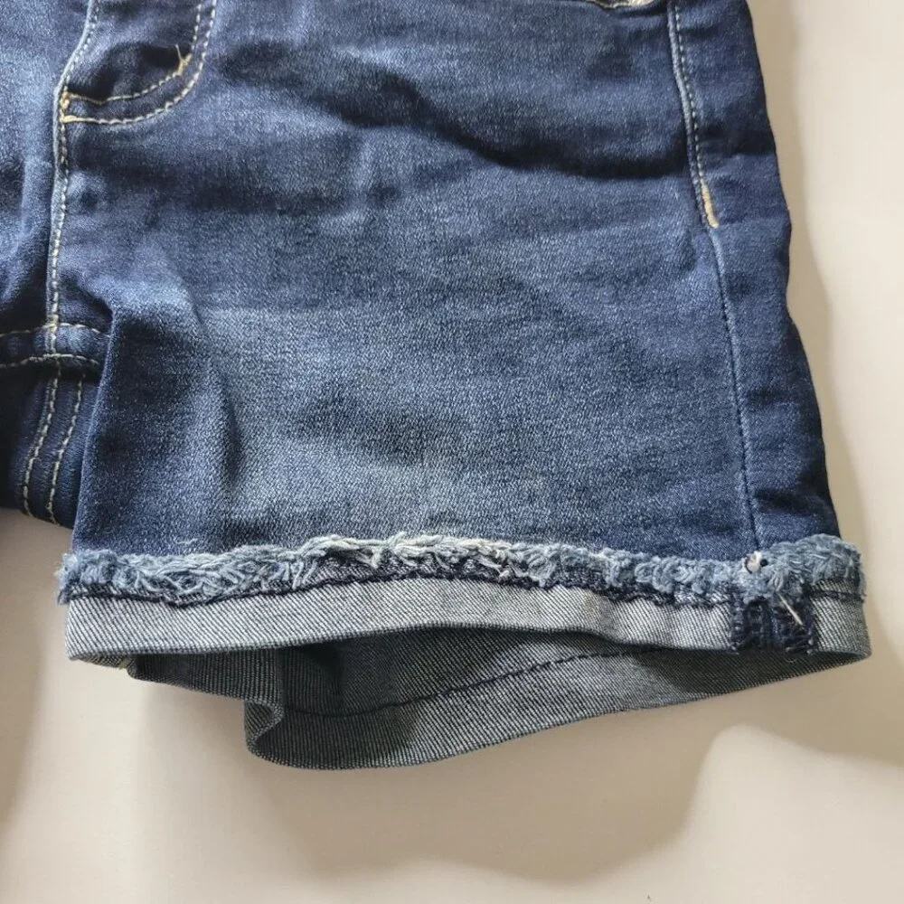 Justice Jean Shorts‎ Girls Size 12 Denim Rolled Distressed Cuffs